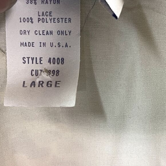 Circle T Marilyn Lenox 70s Western Look Womens Shirt Corset Back Large Cream - Picture 6 of 8